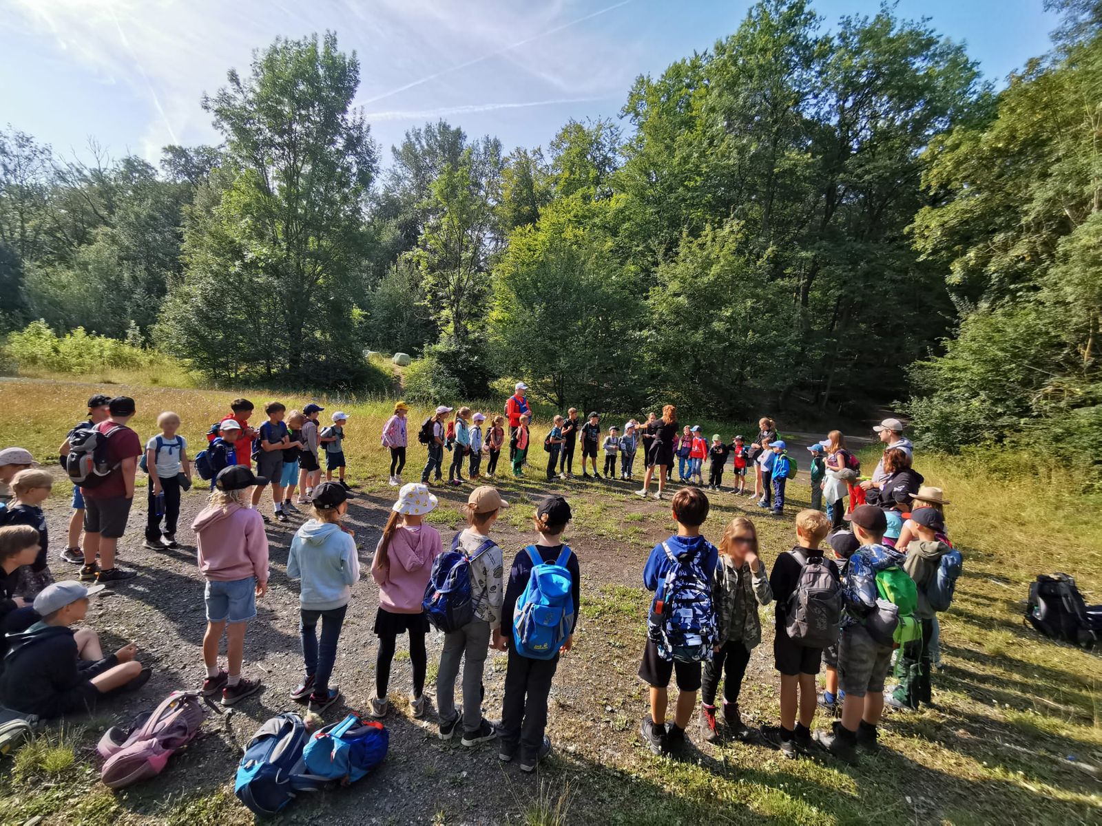 Kindergruppe der Waldwoche im Bad Vilbeler Wald